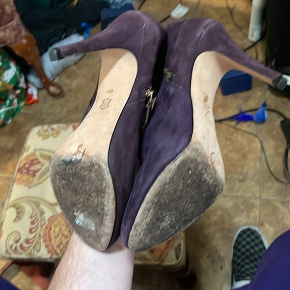 Joan & David made in Italy purple suede ankle boots size 8 1/2 - Picture 7 of 12